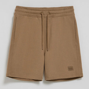 Bermuda Jonas in cotone moka relaxed fit con toppa in twill in gomma Polo Club