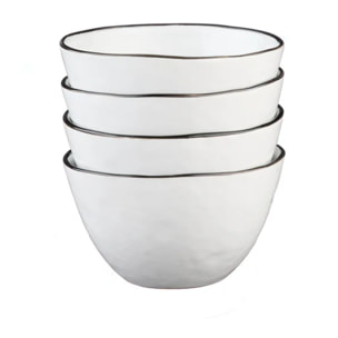Bol PURE Ø12cm - 4 pièces - Blanc Neige