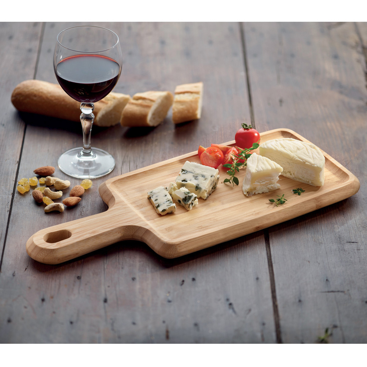 Essentiel - Set di 3 pezzi : tagliere 38.5 x 16 cm, pelapatate e coltello per verdure