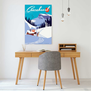 Tableau ski courchevel Toile imprimée