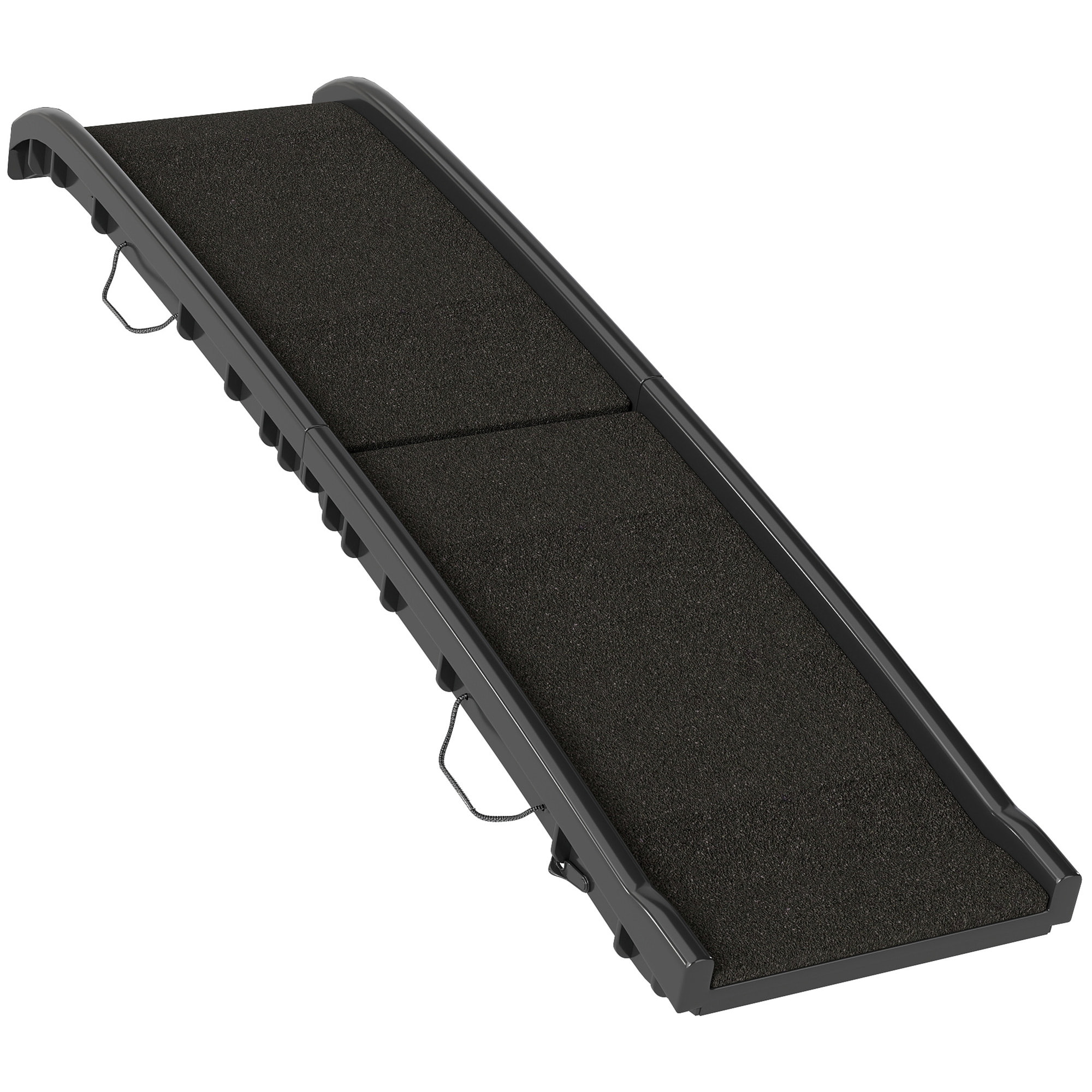 Rampe pliable chien surface antidérapante 155x38x15cm plastique noir