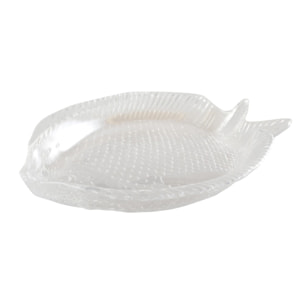 COUPELLE POISSON EN VERRE LUSTRÉ 26X22.5CM
