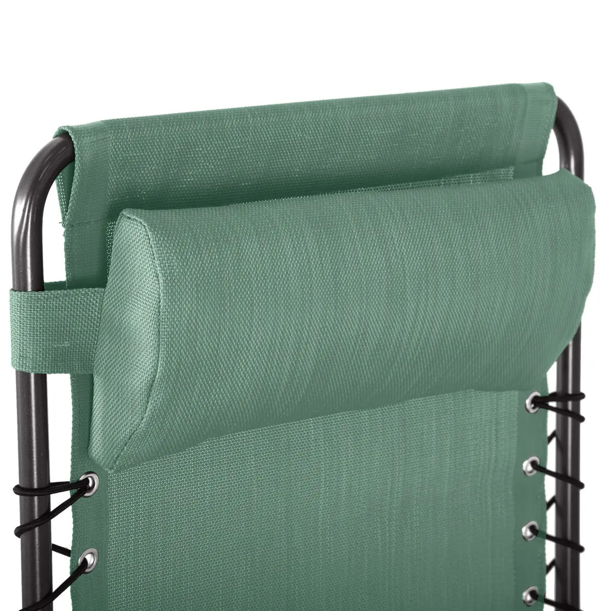 Fauteuil relax de jardin "Silos" vert olive acier traité époxy en texaline