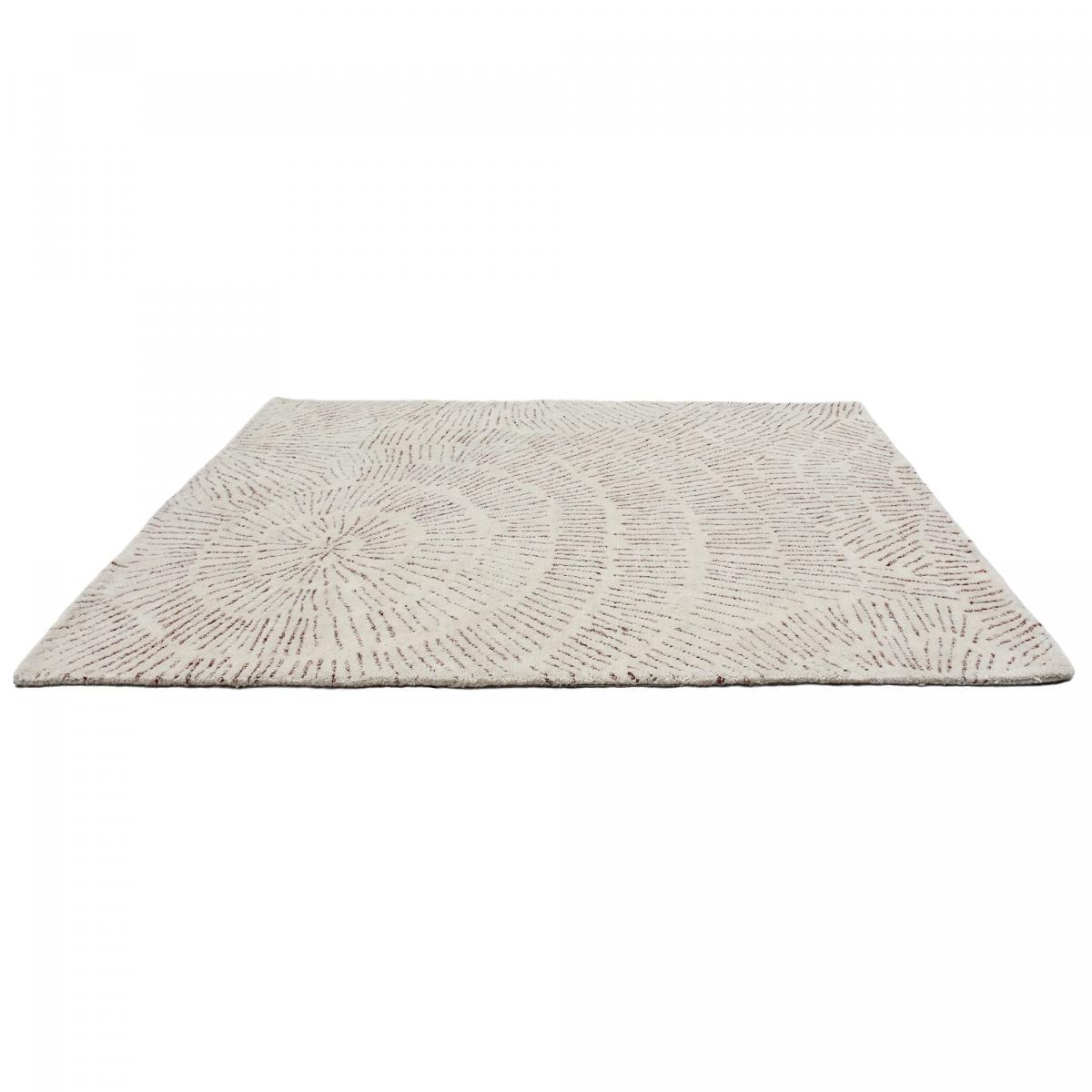 Tapis salon et chambre fait à la main en laine motif faux uni