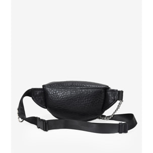 Riñonera negra con cadena