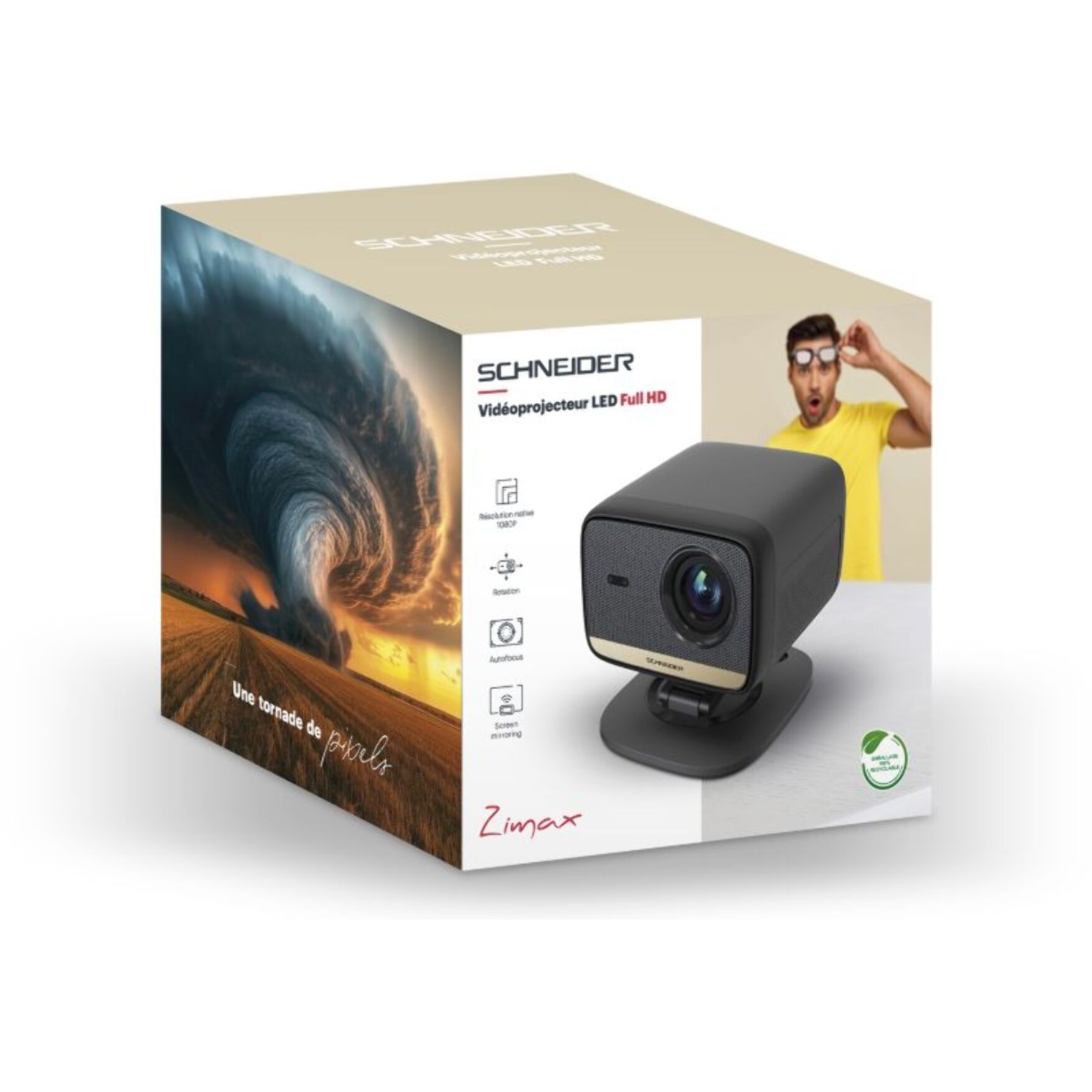 Vidéoprojecteur home cinéma SCHNEIDER VP400 Full HD Noir