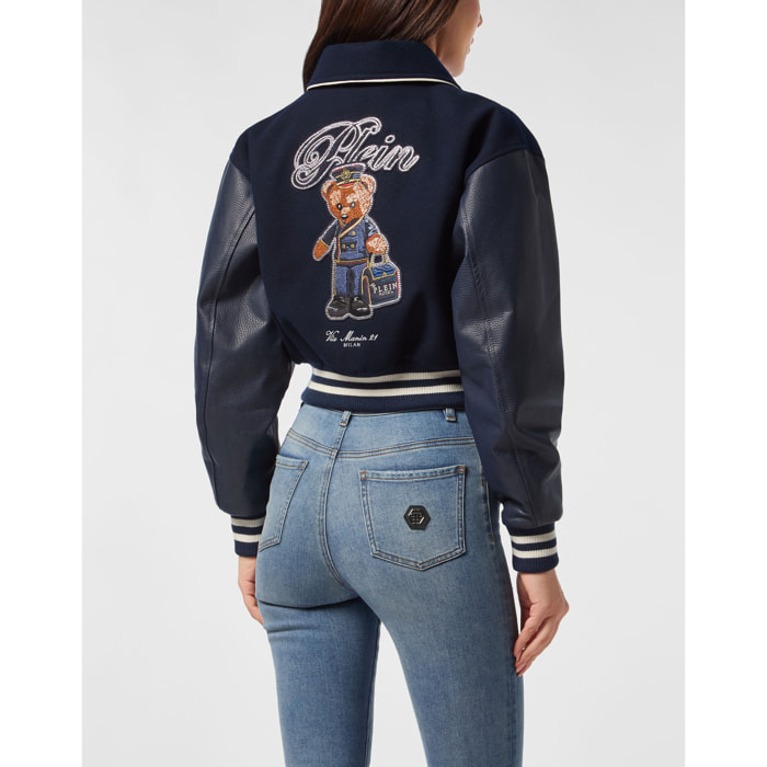 PHILIPP PLEIN Bomber de cuero TEDDY