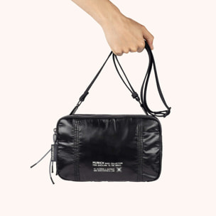 Bolso Bandolera Doble en Poliamida Reciclada DEEP RECYCLED CROSSBODY DOUBLE BLACK