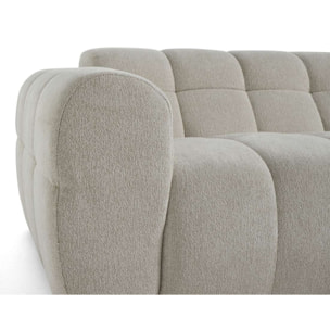 Ray - canapé d'angle droit - 4 places - en tissu texturé - Beige
