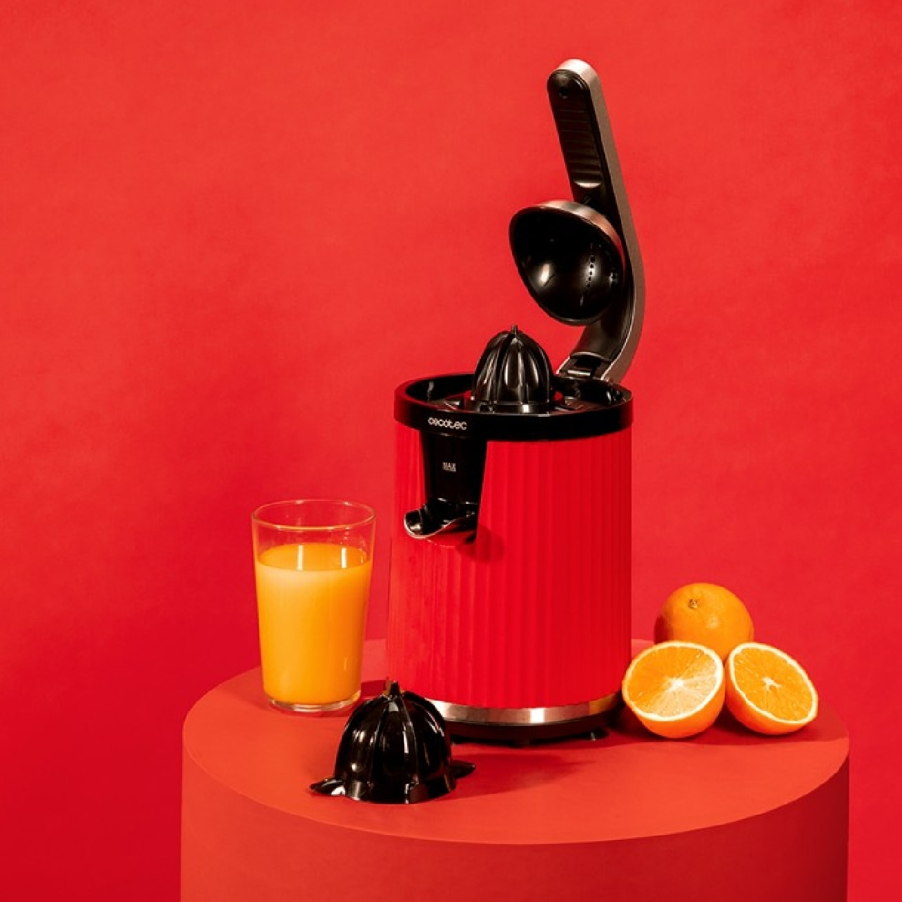 Cecotec Presse-agrumes avec bras levier Xqueeze RetroJuice 600 Red
