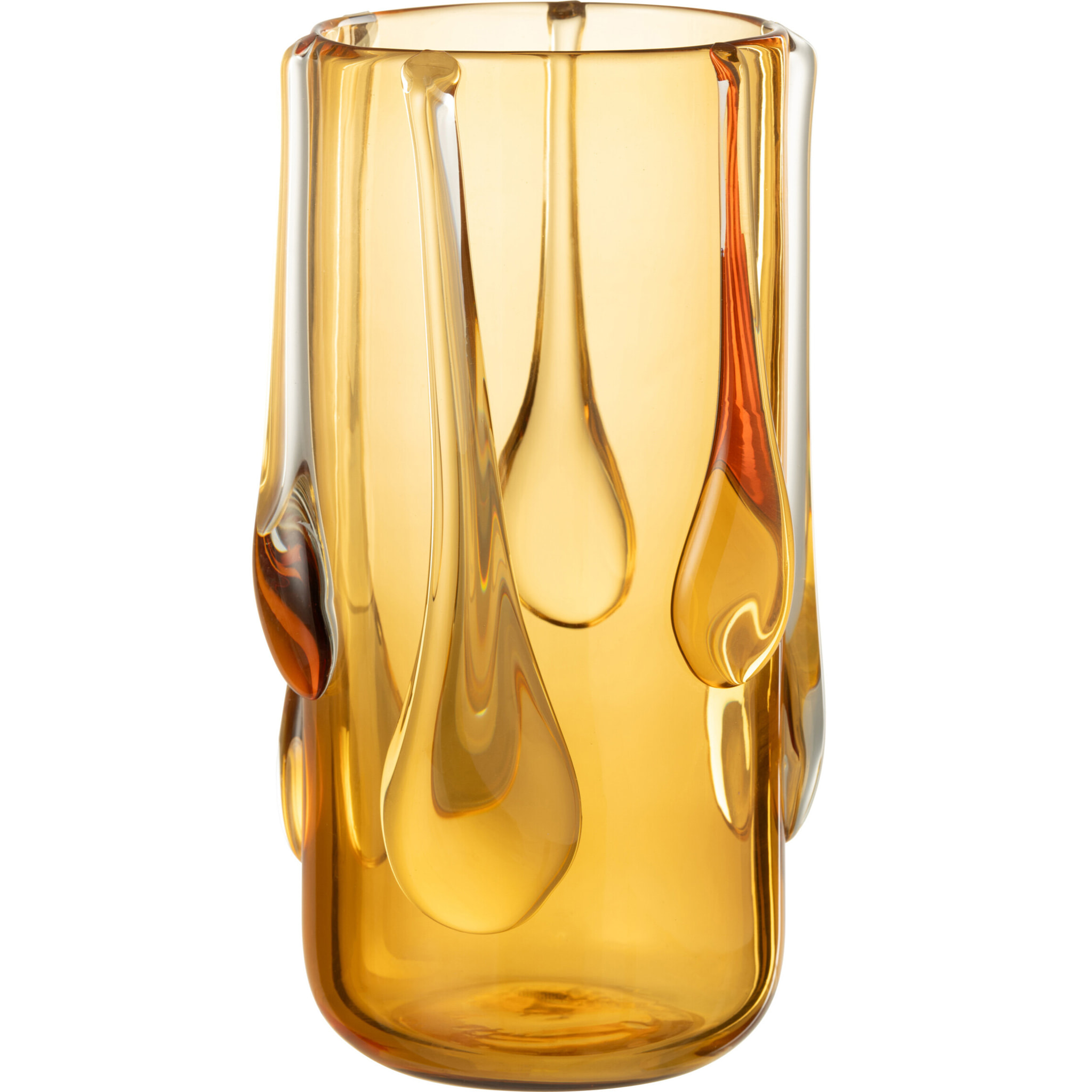 J-Line vase Drippy - verre - ambre - small - 33 cm de hauteur