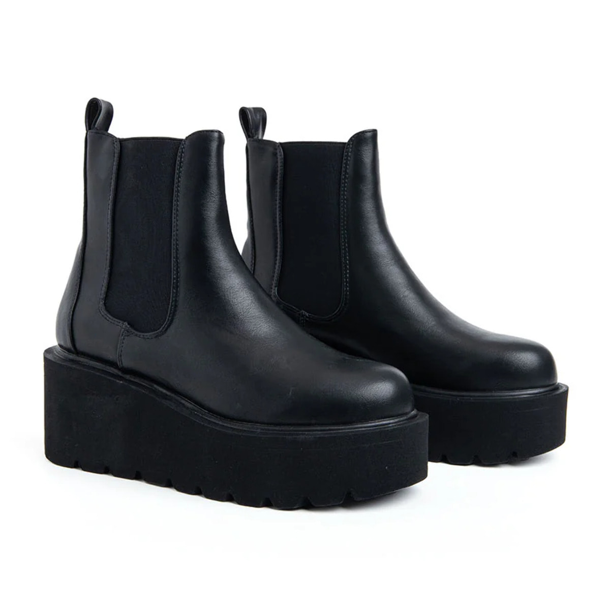 Chelsea alla caviglia con fondo platform - NERO