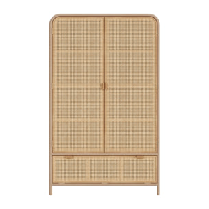 Armoire en bois massif de pin et de teck - Alata