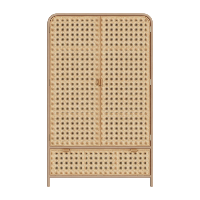 Armoire en bois massif de pin et de teck - Alata