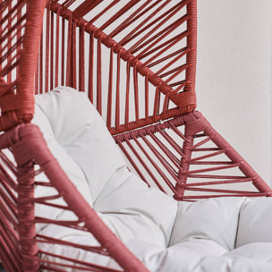 Fauteuil oeuf de jardin acier et résine tressée OVOA