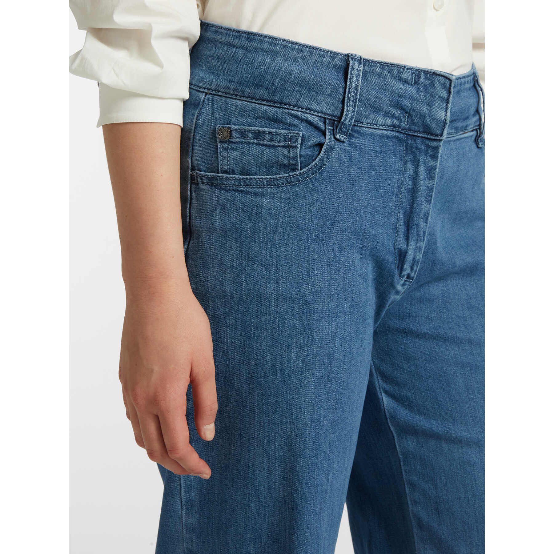 Elena Mirò - Jeans wide leg a palazzo - Blu