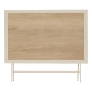 Table de jardin 4 places Azua pliable beige 110x71cm