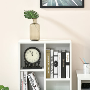 Estantería para Libros Librería de Madera con 7 Compartimentos de Almacenaje Plantas Archivos para Sala de Estar Dormitorio Oficina 50x24x106 cm Blanco