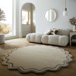 Tapis en laine rond LOIS SCALLOP