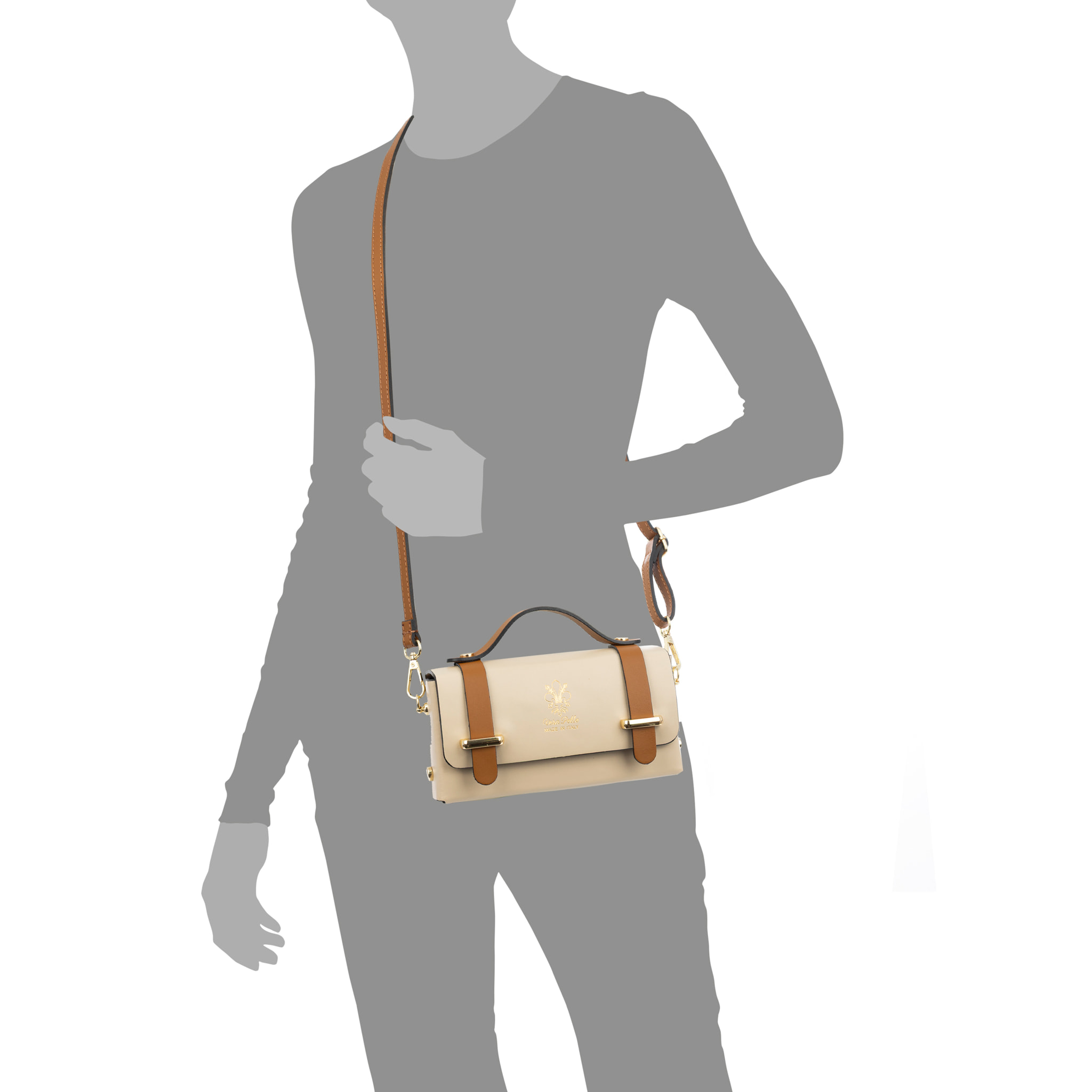 Bellante Bolso bandolera Mujer.Piel auténtica Ruga
