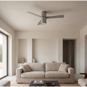 Forlight Ventilador IP20 Formentera E27 23W Gris Blanco