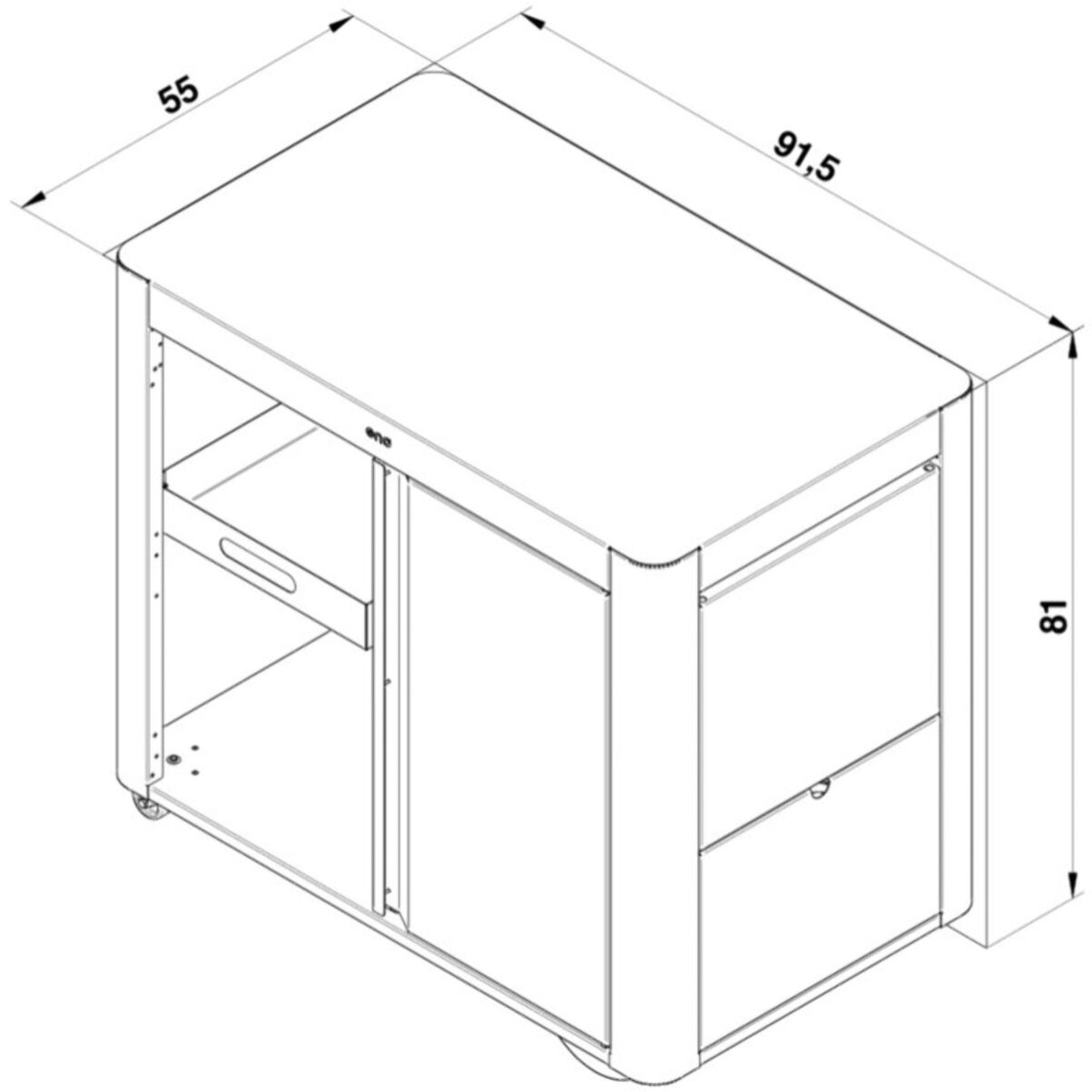 Chariot Plancha ENO ACHILLE Porte Inox compatible plancha ENO