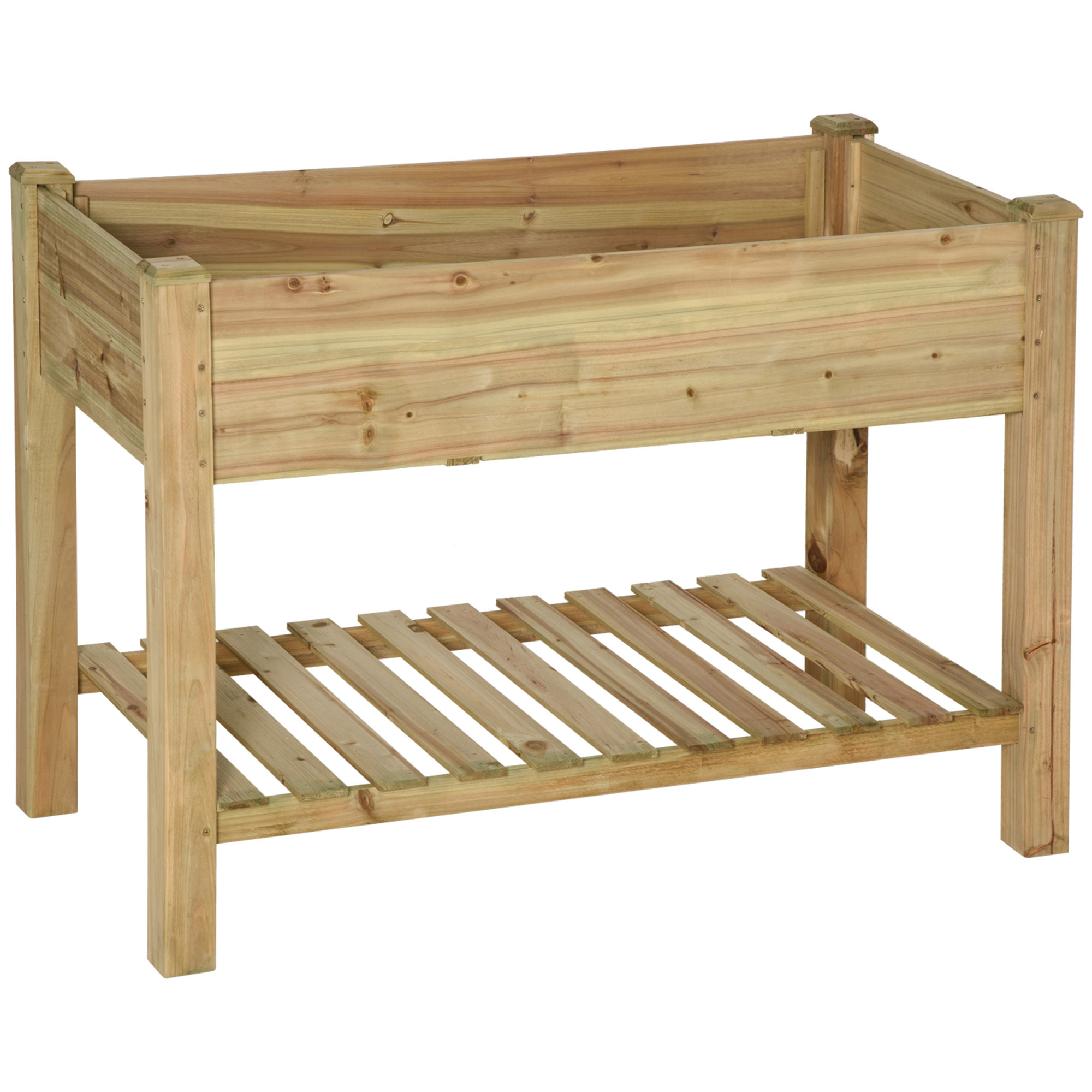 Jardinière sur pieds potager haut - étagère - 113 x 56 x 84 cm - bois sapin autoclave
