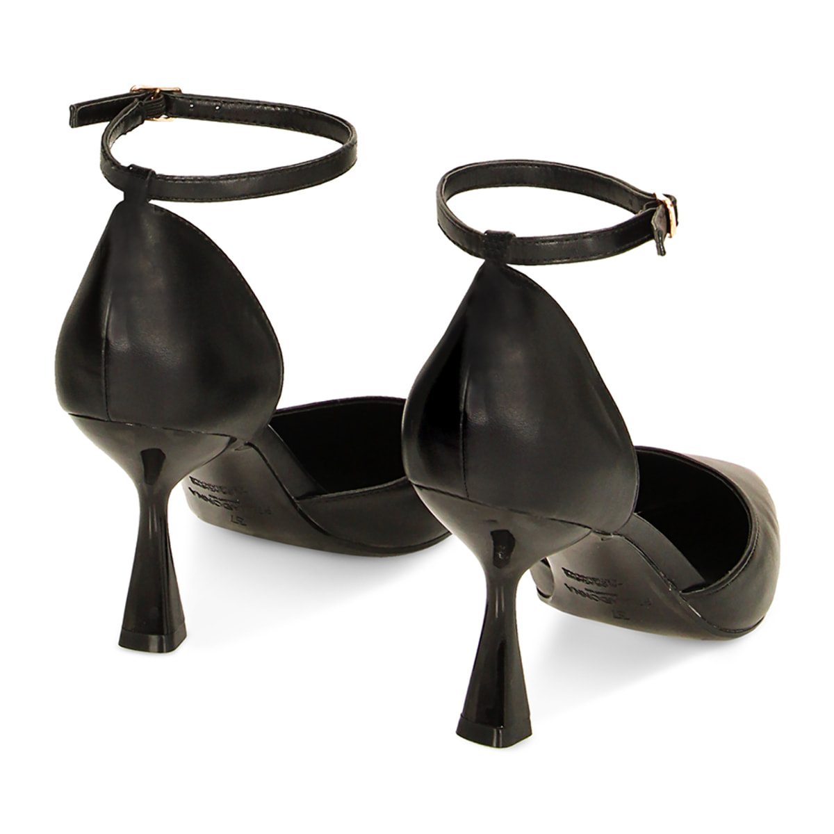 Décolleté Open Shank nere, tacco 8 cm