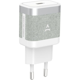 Chargeur + câble ADEQWAT USB-C 35W + Câble lightning 1M Noir