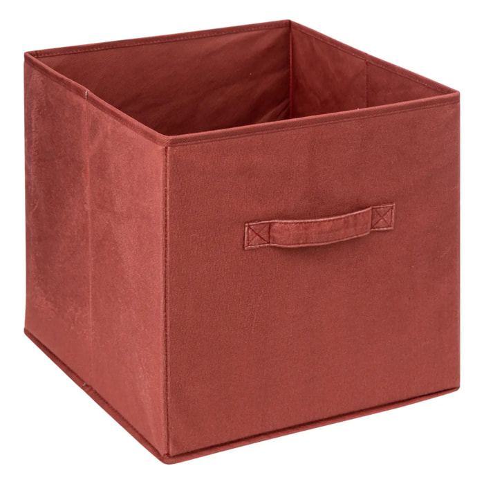 Panier velours 31x31cm "Mix N' Modul" terre de sienne