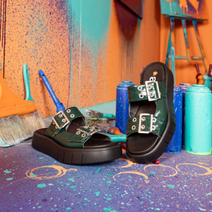 Sandalias 1858 NAPPA SHINNY BLACK/ MALAGA color Black