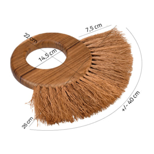 Brosse de nettoyage en anneau à fibres de coco et bois de teck - KOFI