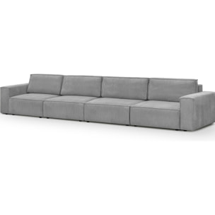 Canapé modulable 6/7 places en velours côtelé - Harper Mod