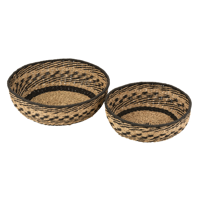 J-Line panier Bas Zostere - naturel/noir - 2 pcs