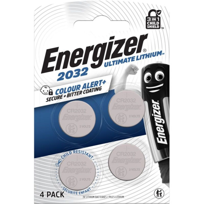 Pile ENERGIZER CR 2032 Ultimate x4 piles Lithium