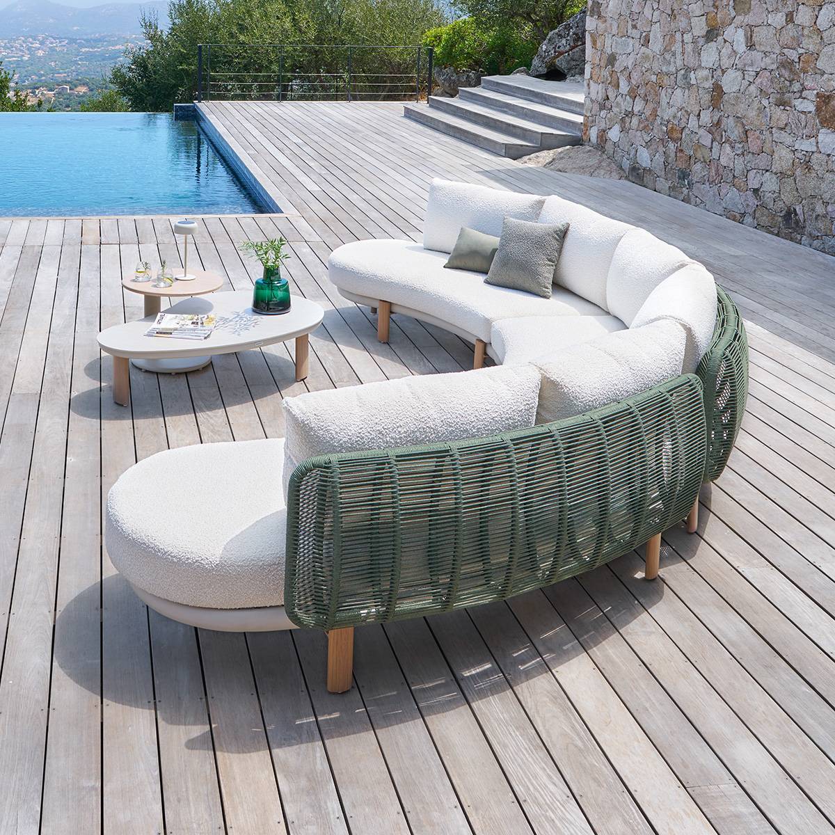 Salon de jardin Mylore 6 places argile