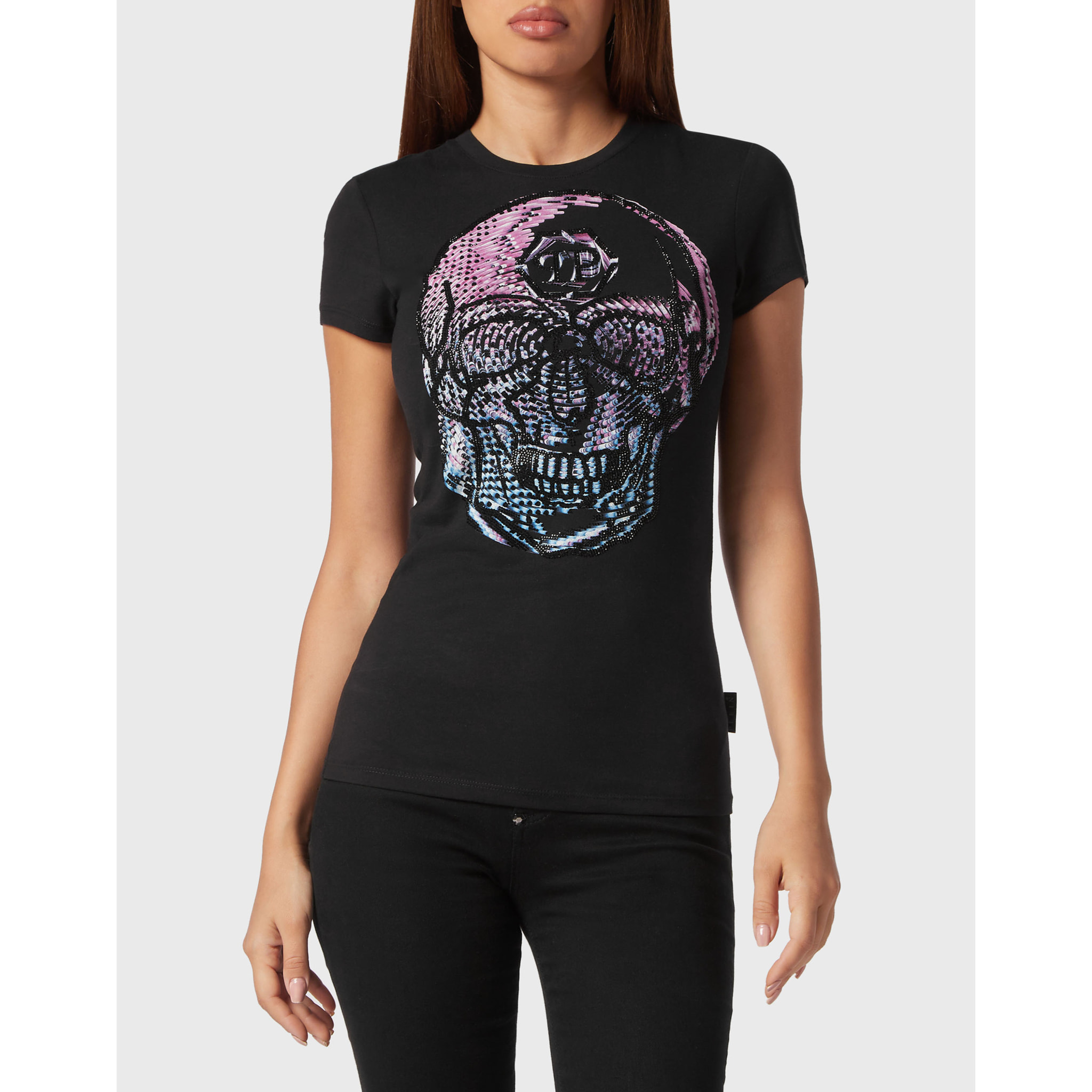 PHILIPP PLEIN T-Shirt Round Neck SKULL