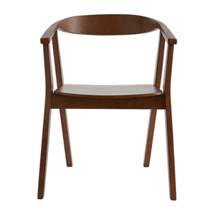 Chaises scandinaves en bois foncé (lot de 2) BAHIA