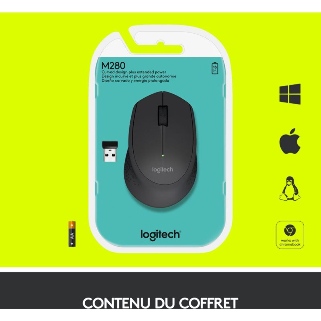 Souris sans fil LOGITECH M280 Noire