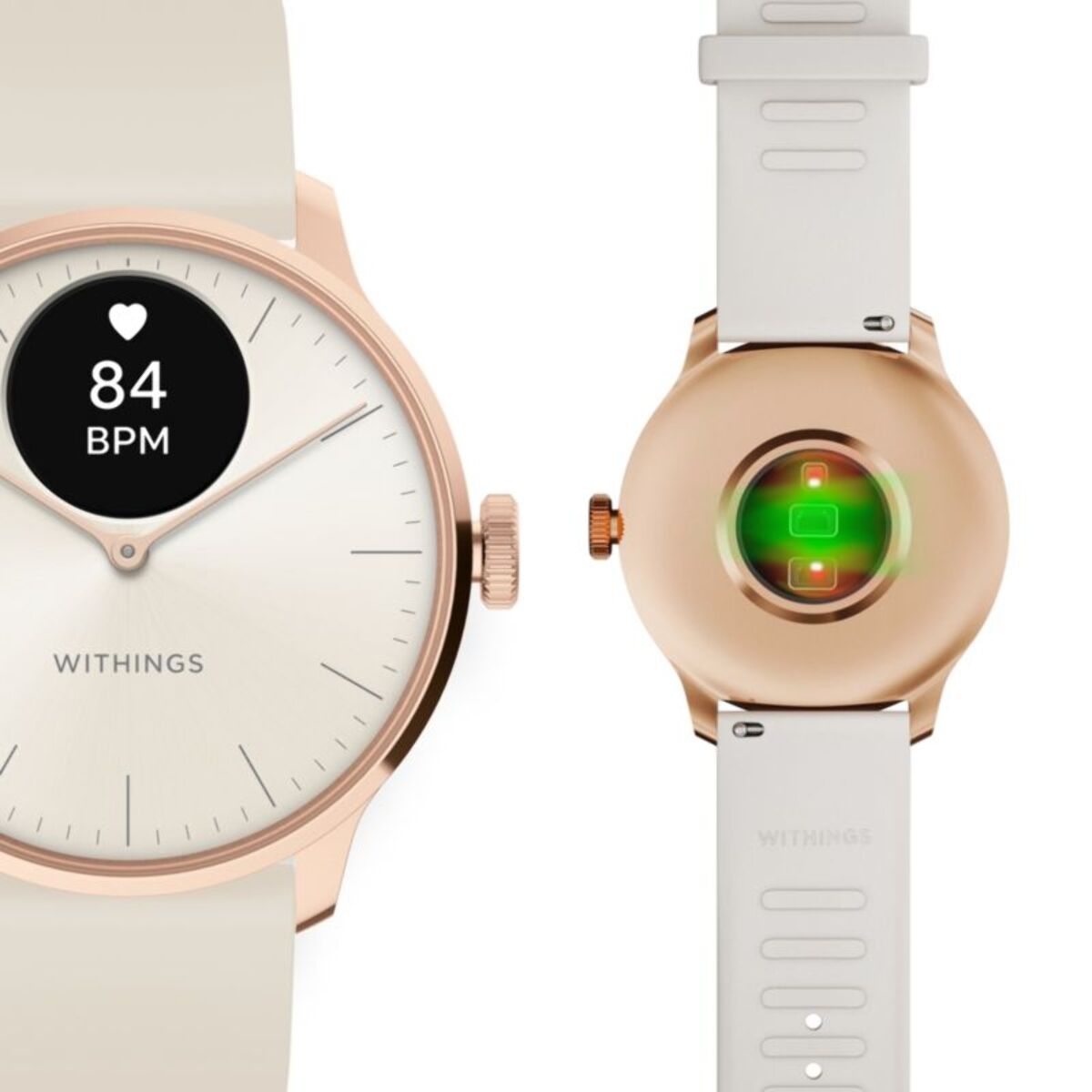 Montre santé WITHINGS Scanwatch Light Rose Gold