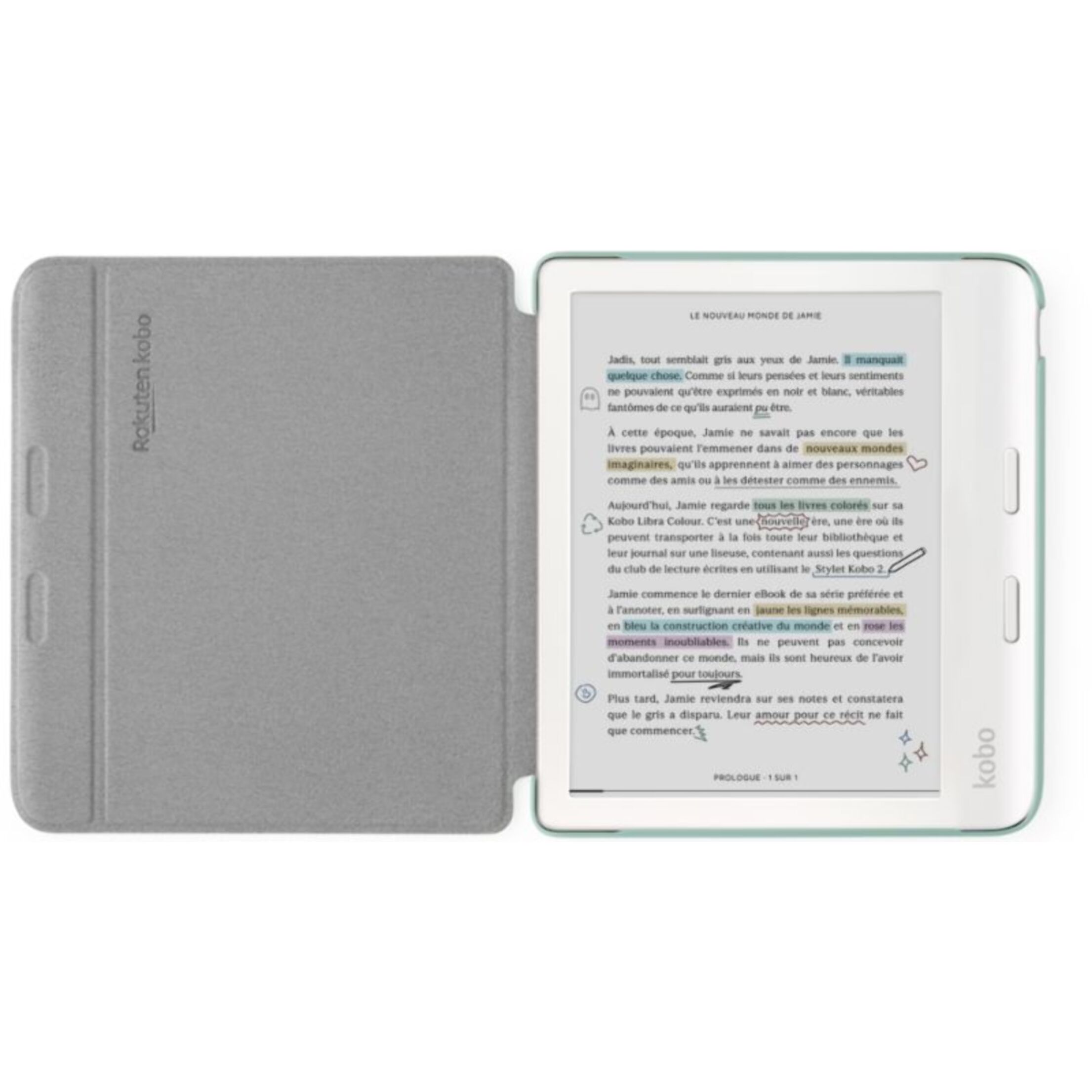 Protection KOBO Libra Colour Sleepcover Basic Vert