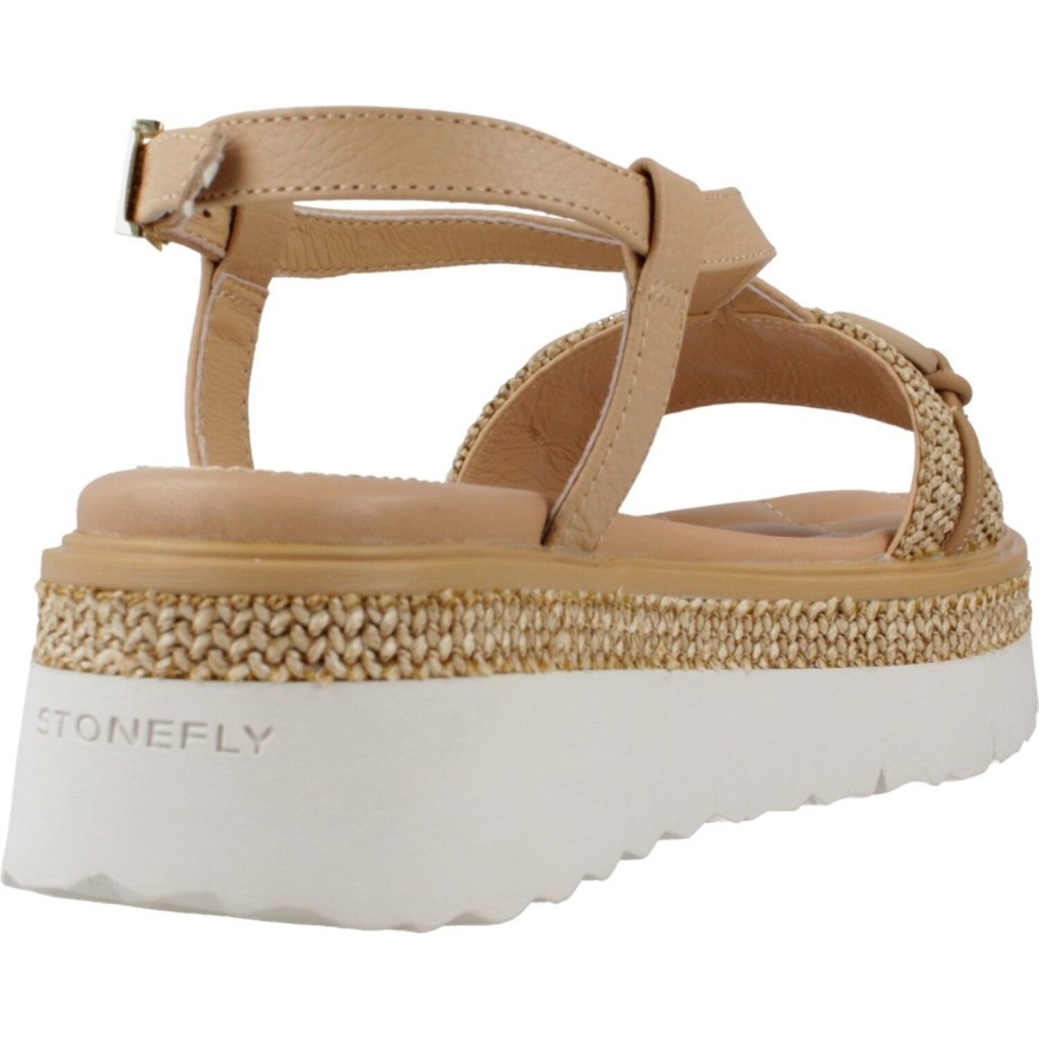 Sandalias Mujer de la marca STONEFLY  modelo SOLES 4 NAPPA LTH/RAFFIA Brown