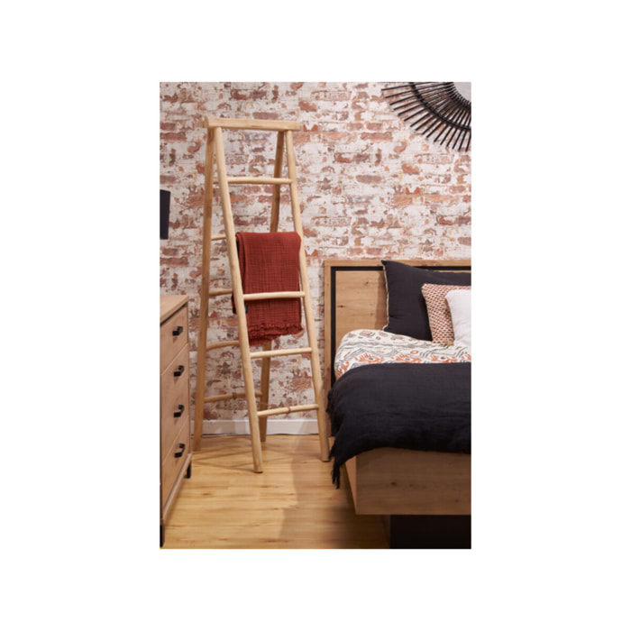 Échelle porte-serviettes en teck clair 5 niveaux H. 180 cm – SANKA