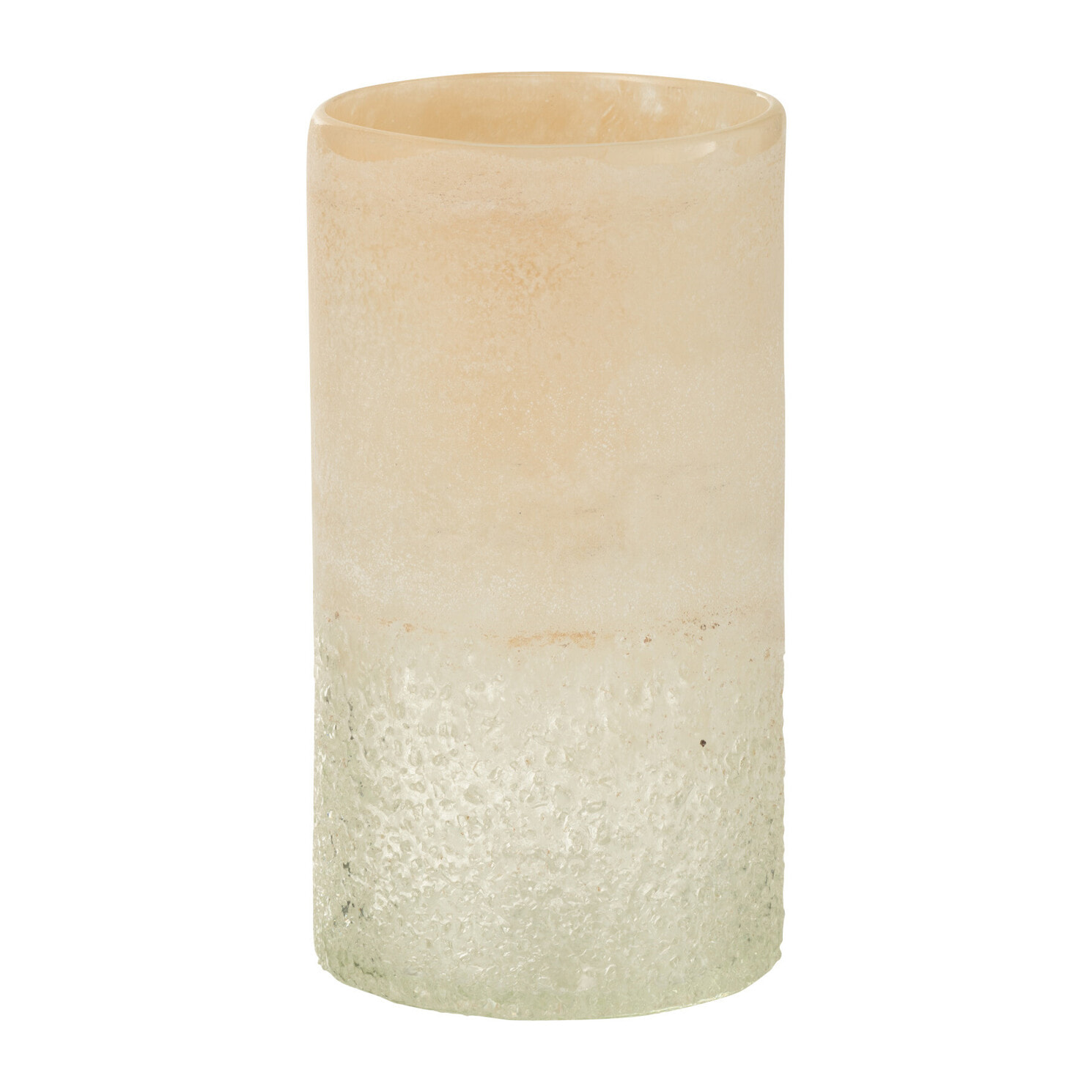 J-Line Vase Cylindre Verre Beige Small