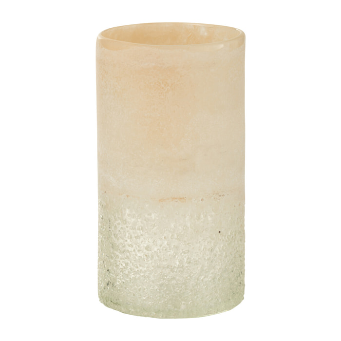 J-Line Vase Cylindre Verre Beige Small