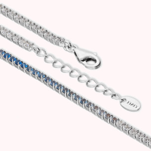 Bracciale Tennis con Cubic Zirconia Blu Effetto Degradé