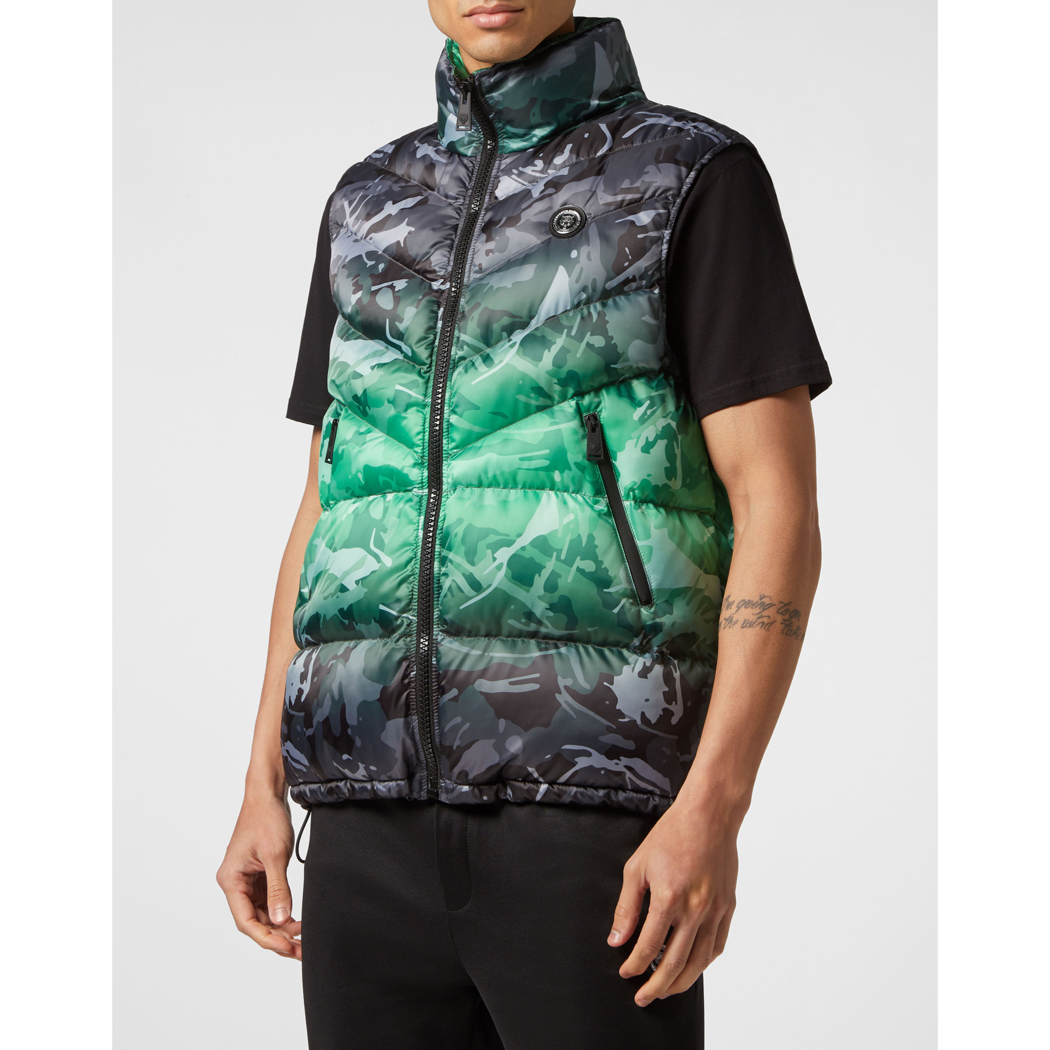 PLEIN SPORT Gilet corto CAMOUFLAGE