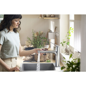 Zesis M33 Mitigeur de cuisine 160 avec douchette extractible 2 jets chromé