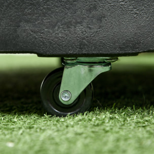 Base de Sombrilla de Jardín de Resina de 25 kg con Ruedas y Asa Retráctil Soporte de Parasol Cuadrado para Postes de Ø38/48 mm para Terraza Patio Ø53x41 cm Negro