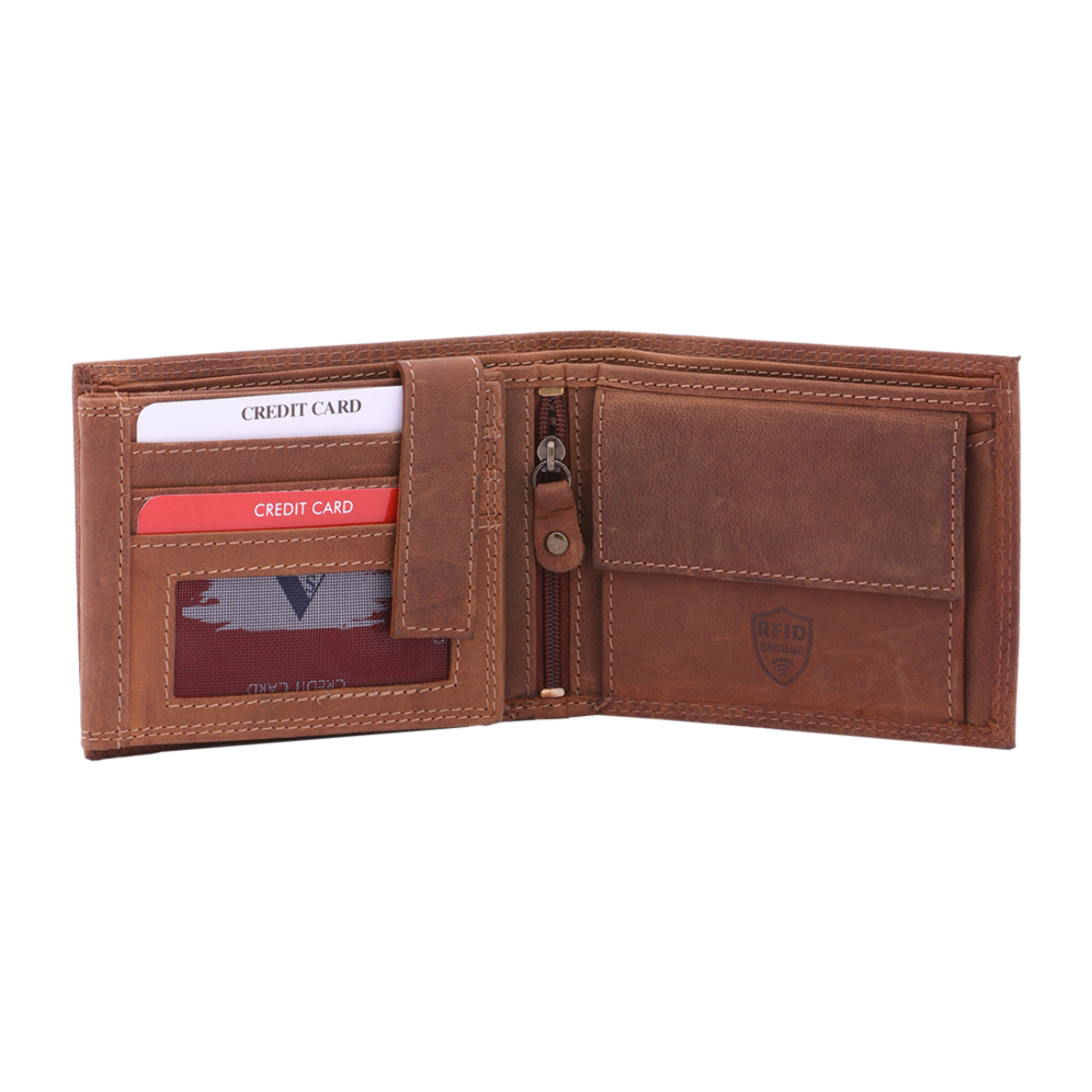 Portafoglio  da uomo In Vera pelle Made in Italy 9,5x12,5x2,5 cm